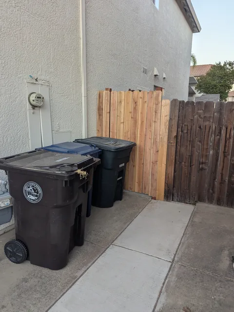 New wooden backyard gate installed and hung