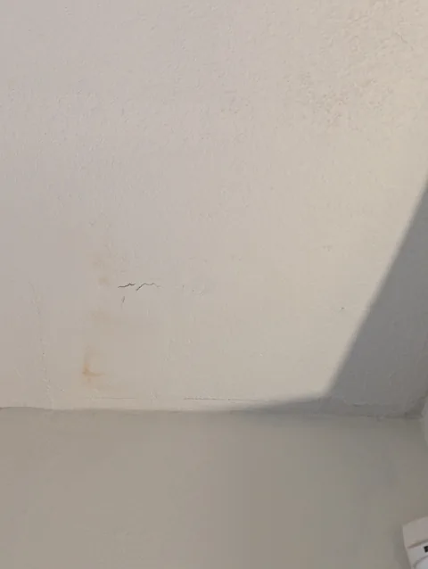 Wall opening before drywall patching