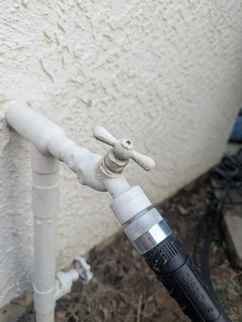 Leaking outdoor hose bib repaired
